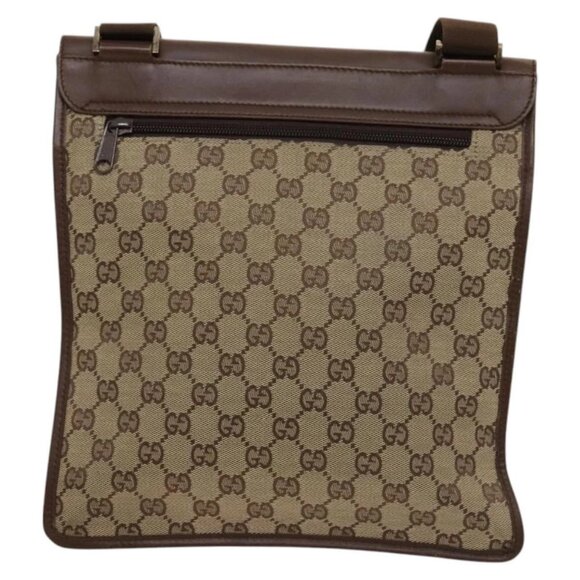 GUCCI GG Canvas Shoulder Bag Brown Silver 019 0489 Auth ki5690 - Picture 2 of 16